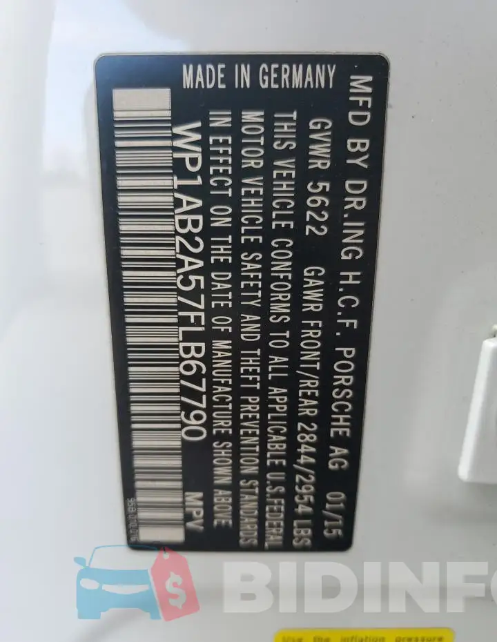 WP1AB2A57FLB67790 Photo# 13