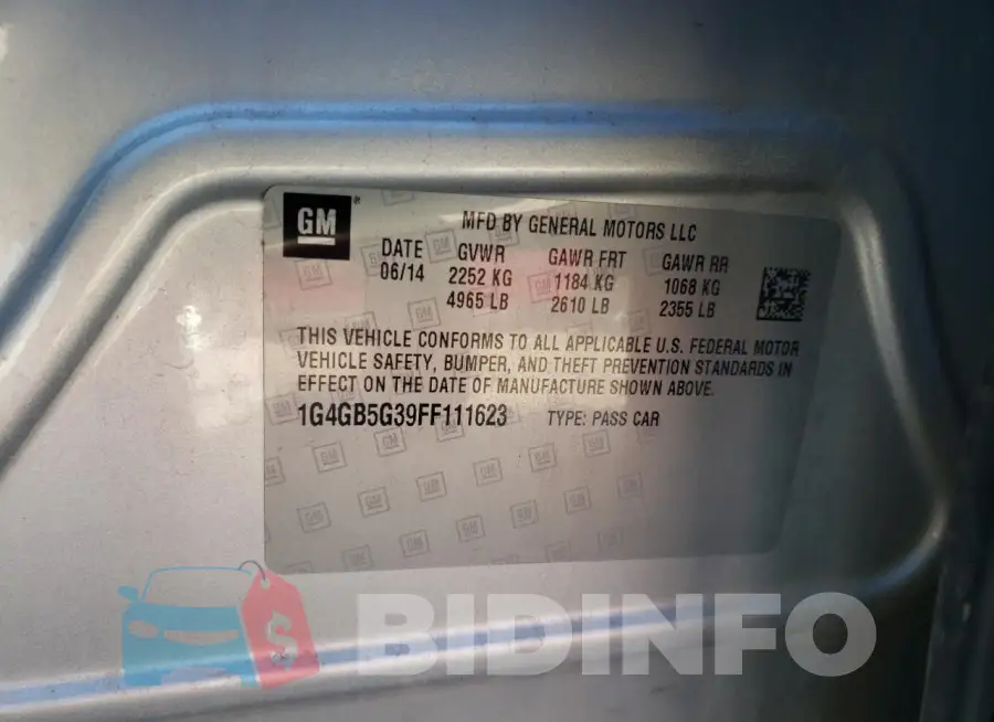 1G4GB5G39FF111623 Photo# 12
