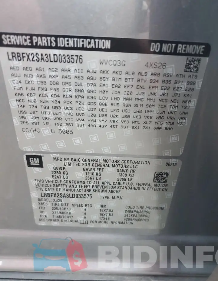 LRBFX2SA3LD033576 Photo# 13
