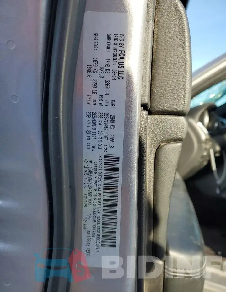 1C4RJFAG7KC548002 Photo# 13