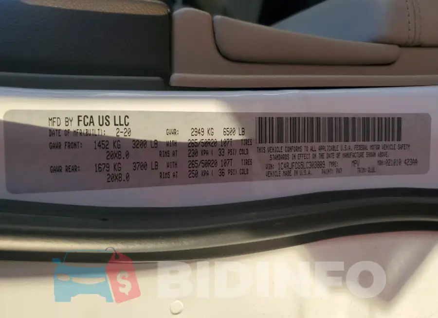 1C4RJFCG5LC303889 Photo# 13