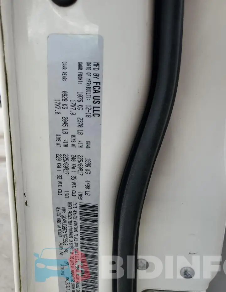 3C4NJCBB7KT679516 Photo# 13