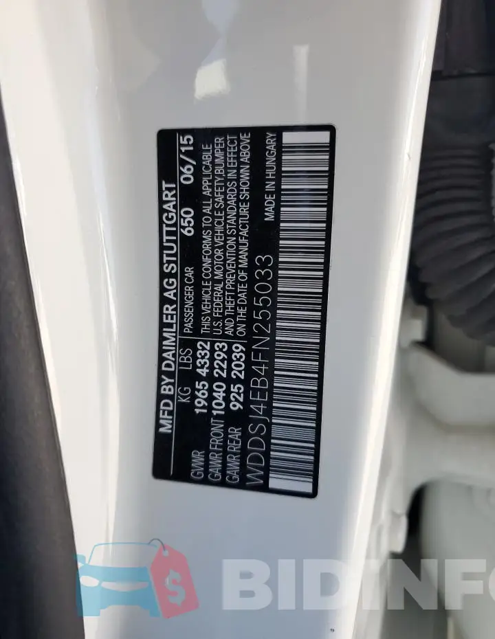 WDDSJ4EB4FN255033 Photo# 12