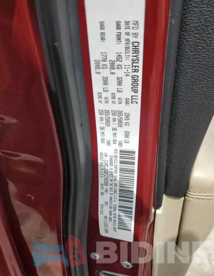 1C4RDJDG6FC702999 Photo# 13
