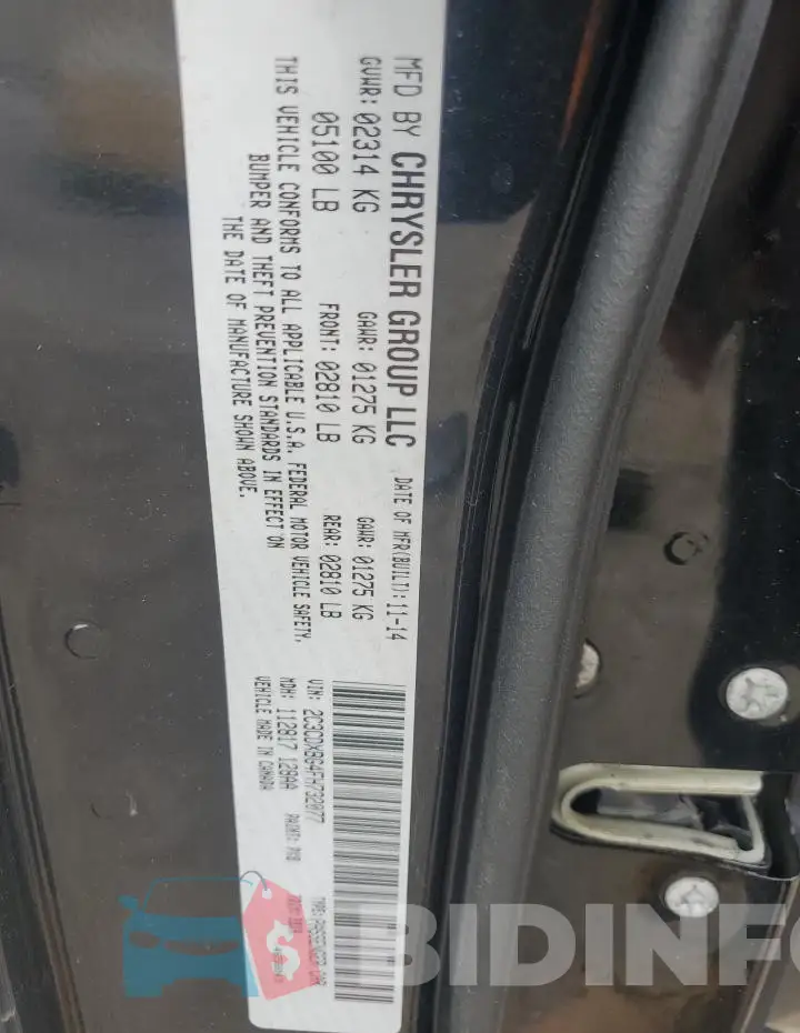 2C3CDXBG4FH732077 Photo# 12