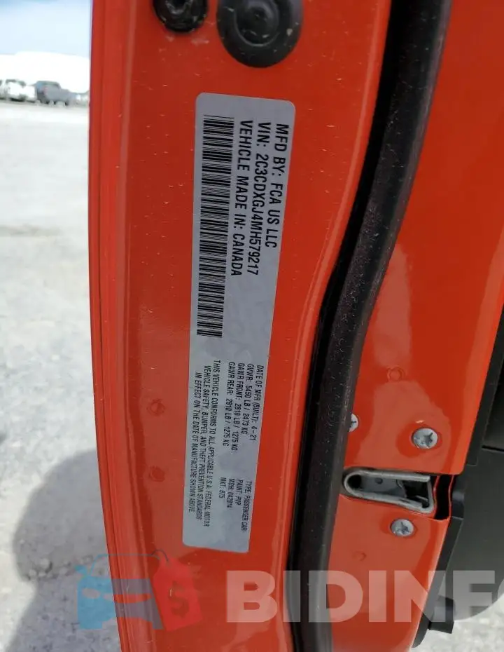 2C3CDXGJ4MH579217 Photo# 12