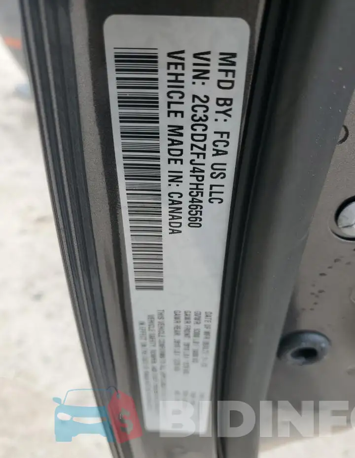 2C3CDZFJ4PH546560 Photo# 12