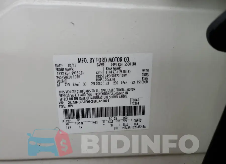 2LMPJ7JR6GBL41901 Photo# 14