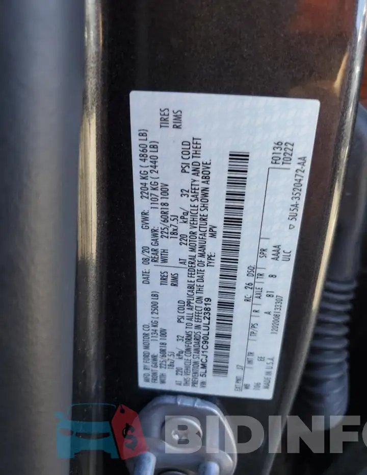 5LMCJ1C90LUL23819 Photo# 13