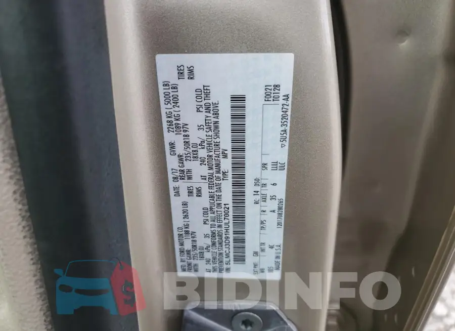 5LMCJ3D91HUL70021 Photo# 13