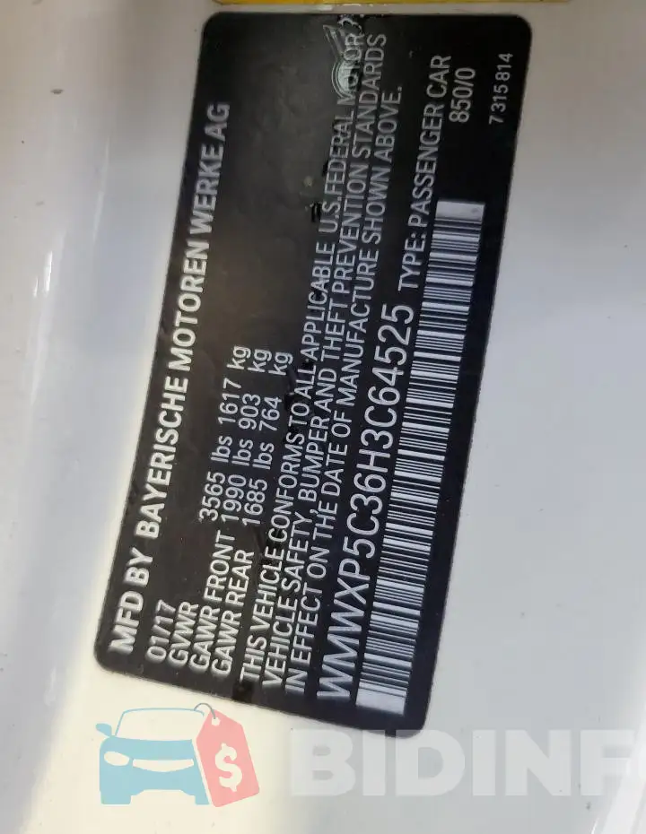 WMWXP5C36H3C64525 Photo# 13