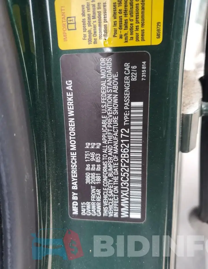 WMWXU3C52F2B62172 Photo# 12