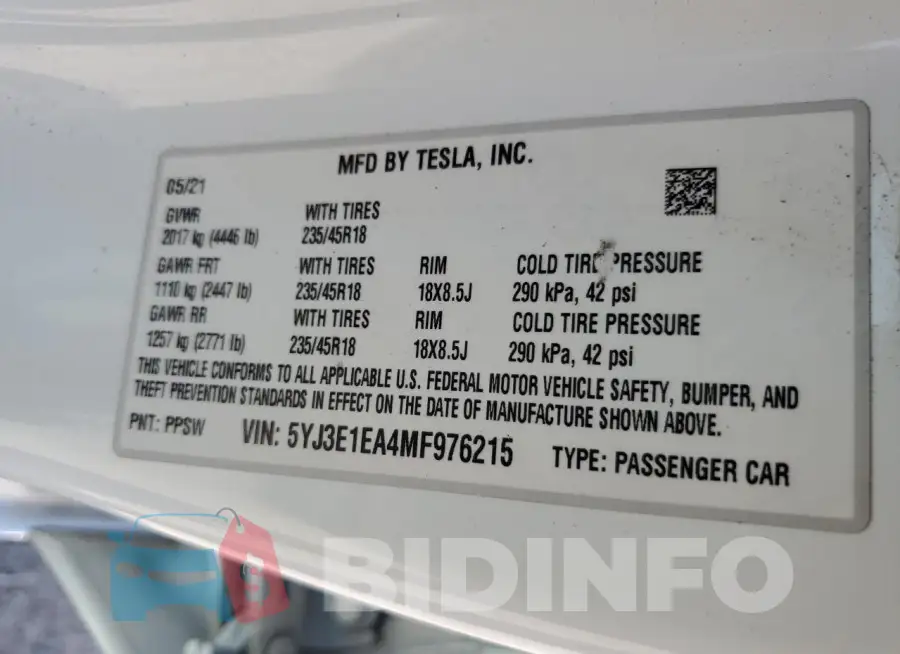 5YJ3E1EA4MF976215 Photo# 12