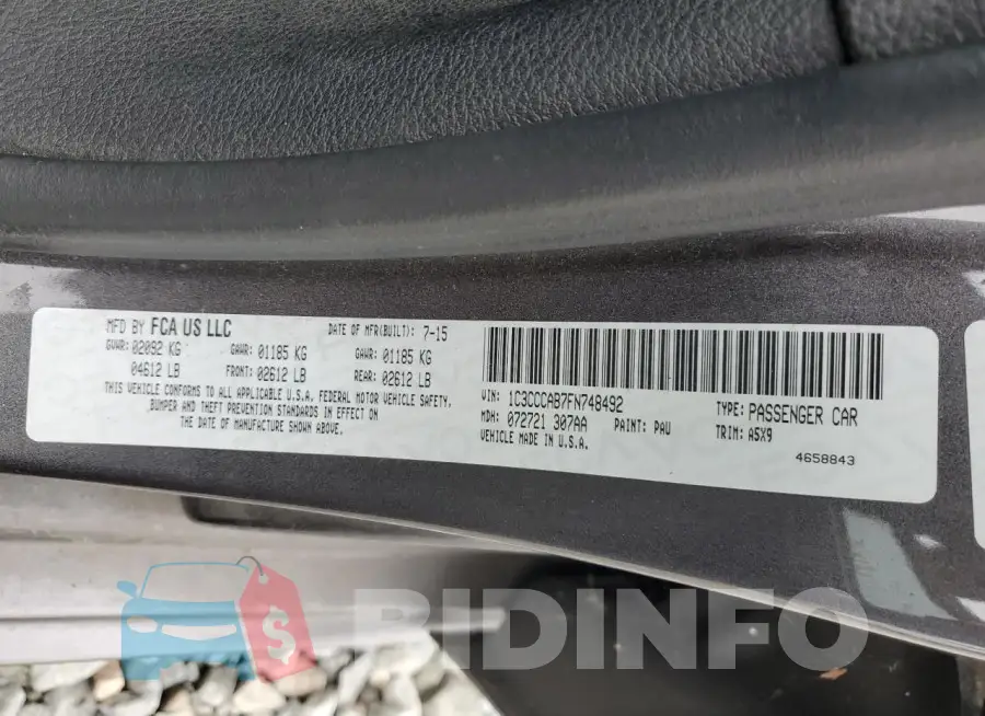1C3CCCAB7FN748492 Photo# 12