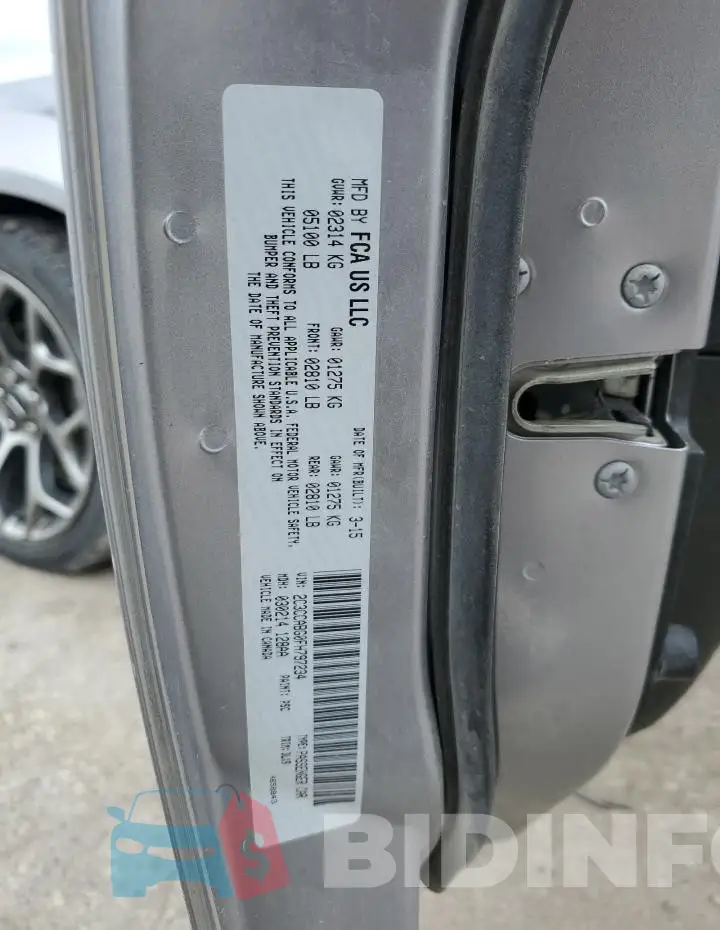 2C3CCABG0FH797234 Photo# 12