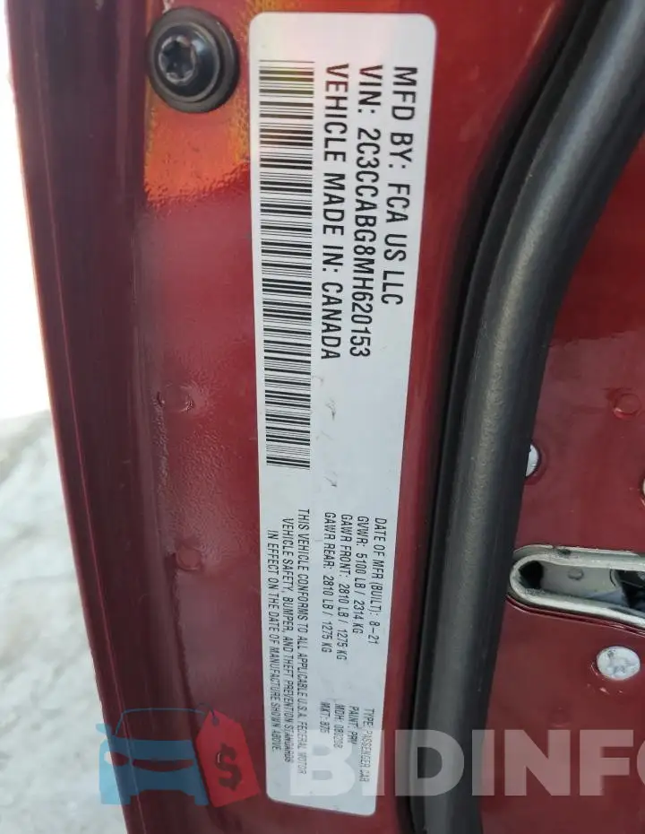 2C3CCABG8MH620153 Photo# 12