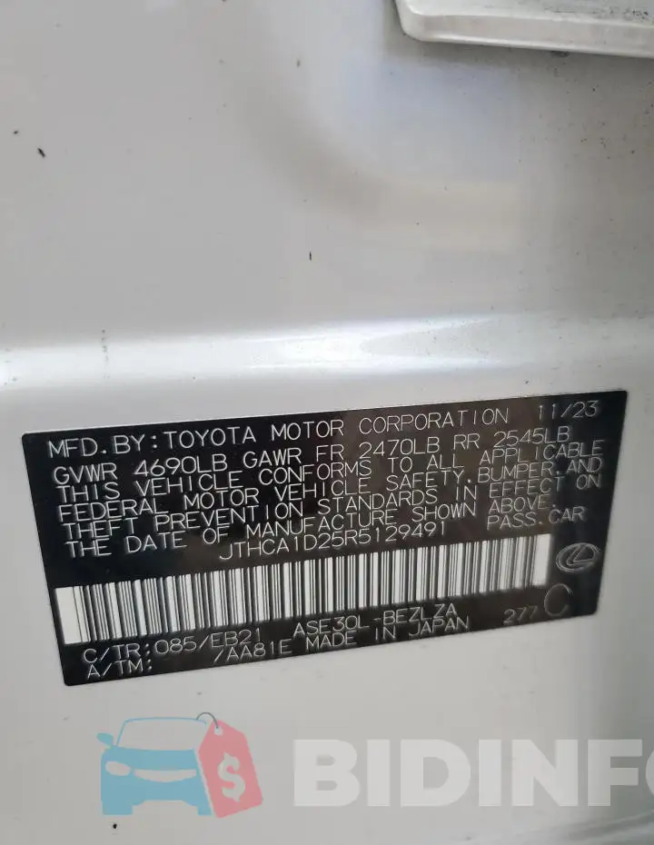 JTHCA1D25R5129491 Photo# 13