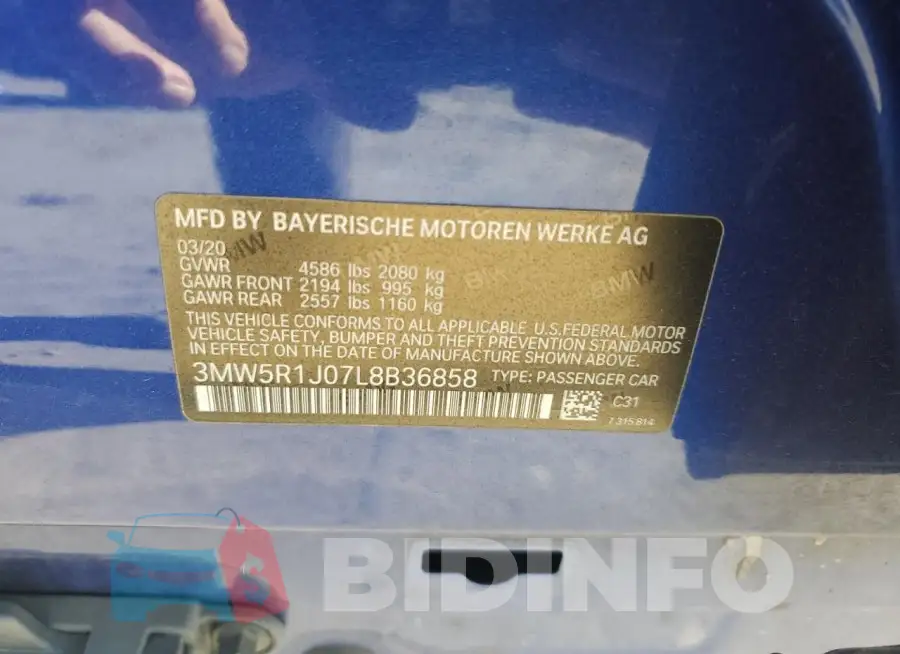 3MW5R1J07L8B36858 Photo# 12