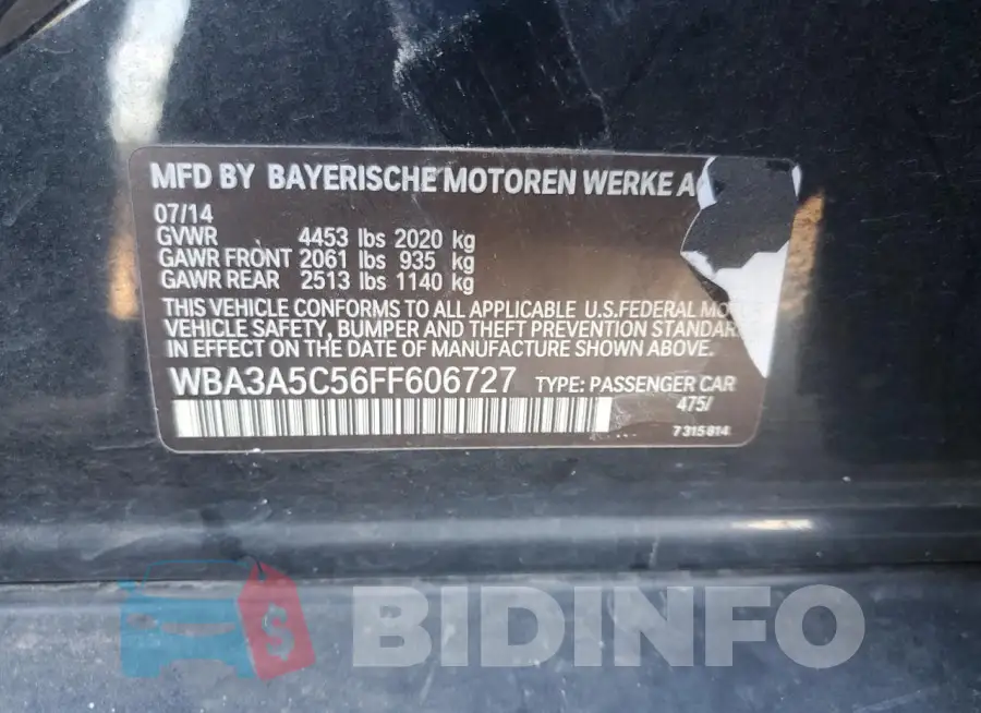 WBA3A5C56FF606727 Photo# 12