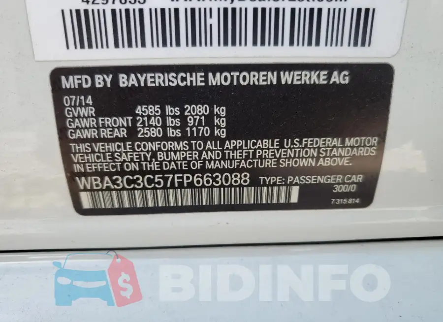 WBA3C3C57FP663088 Photo# 12