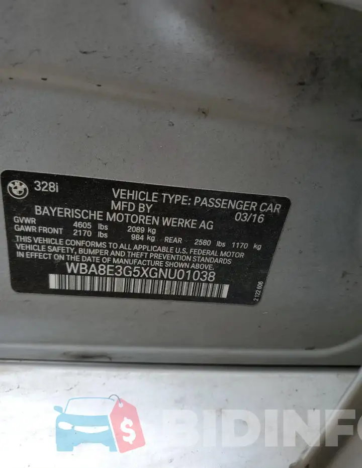 WBA8E3G5XGNU01038 Photo# 12