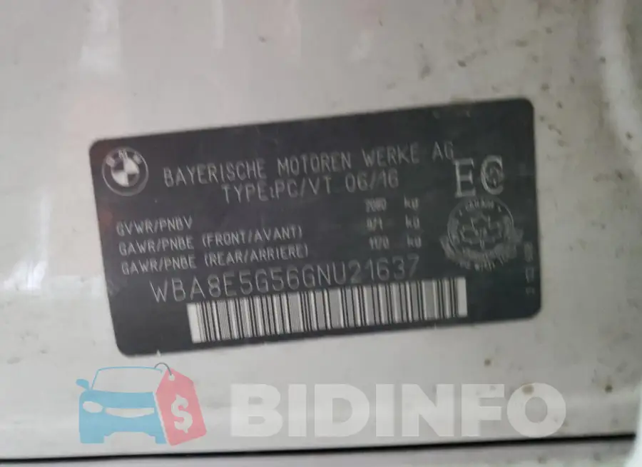 WBA8E5G56GNU21637 Photo# 12