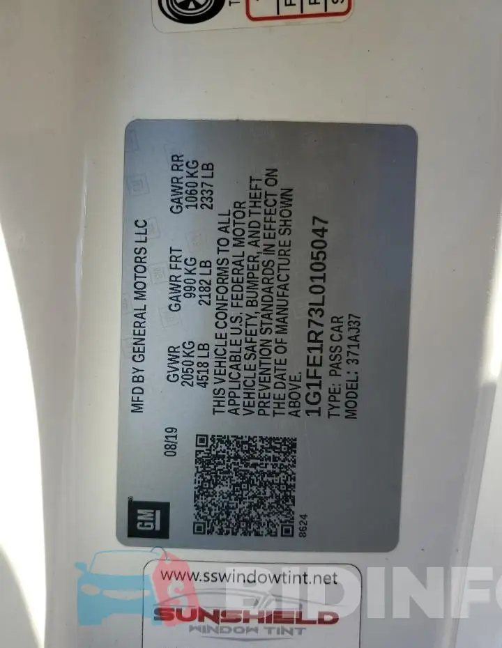 1G1FE1R73L0105047 Photo# 12