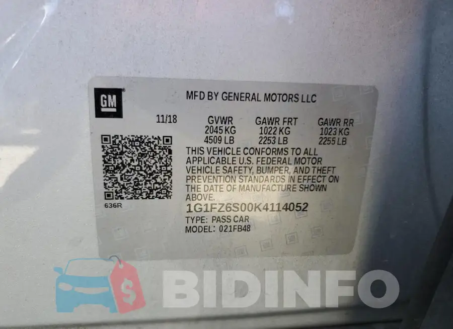 1G1FZ6S00K4114052 Photo# 12