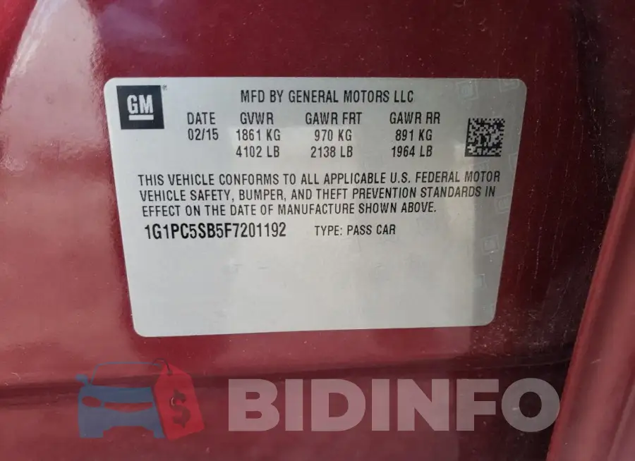 1G1PC5SB5F7201192 Photo# 12