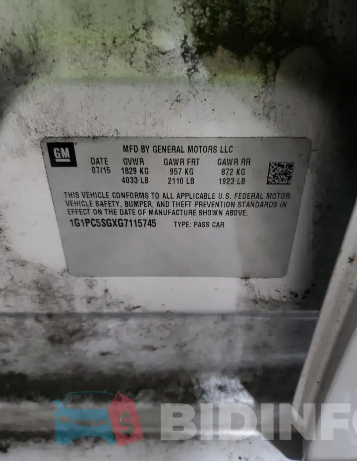 1G1PC5SGXG7115745 Photo# 12