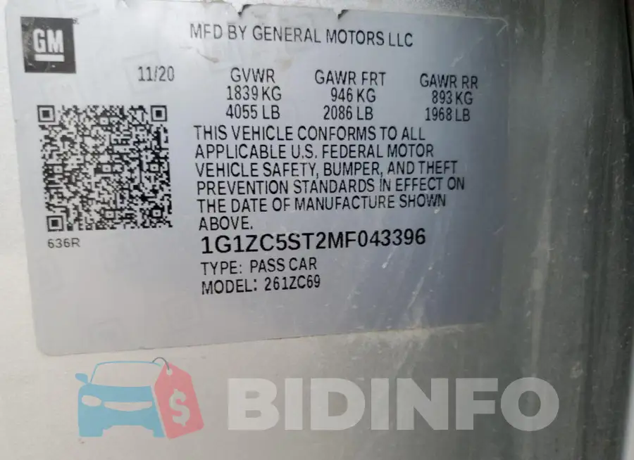 1G1ZC5ST2MF043396 Photo# 12