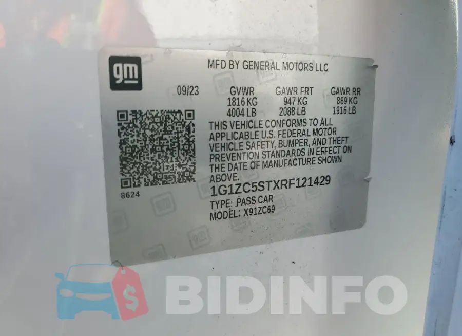 1G1ZC5STXRF121429 Photo# 13