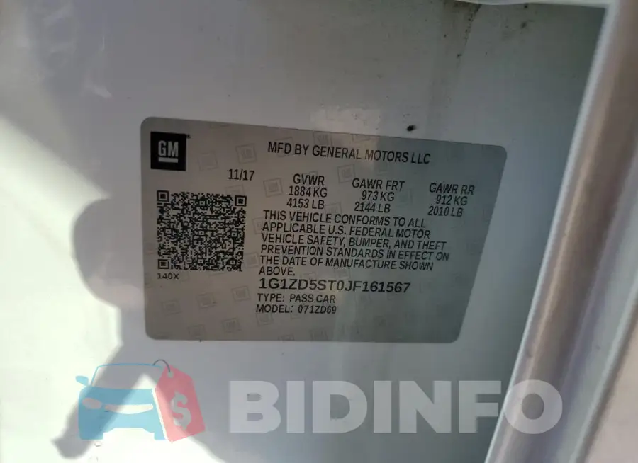 1G1ZD5ST0JF161567 Photo# 12