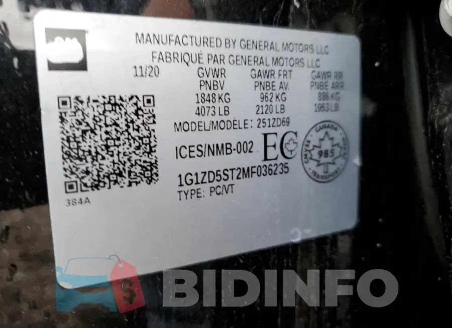 1G1ZD5ST2MF036235 Photo# 13
