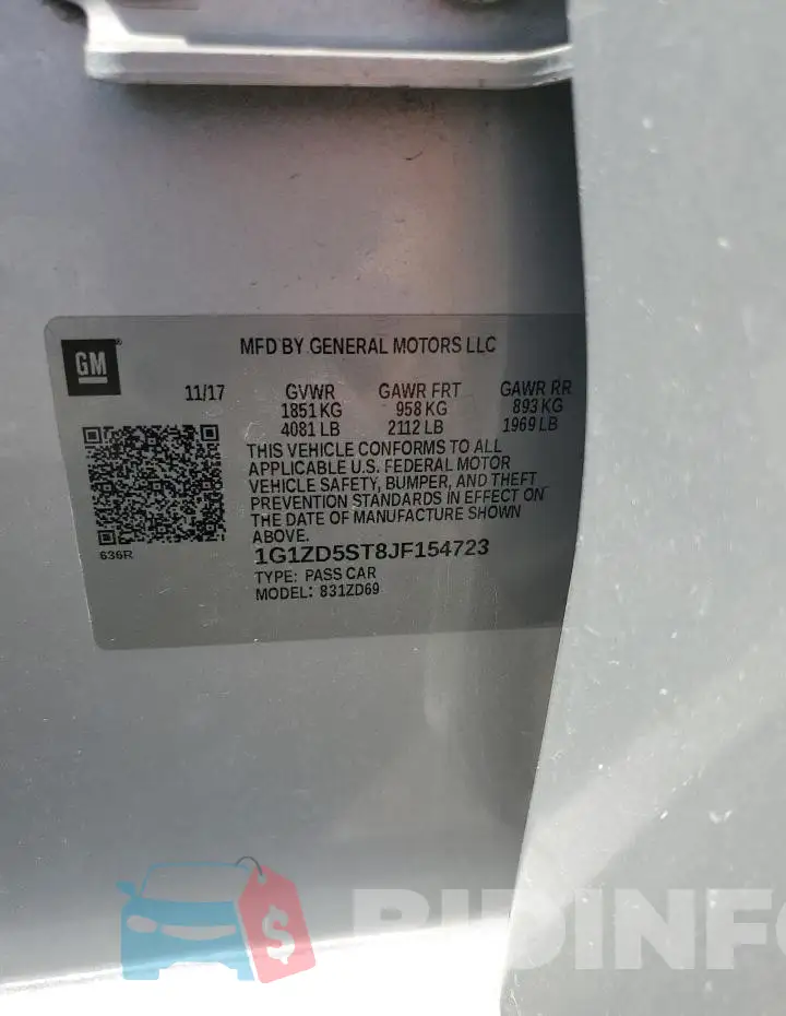 1G1ZD5ST8JF154723 Photo# 12