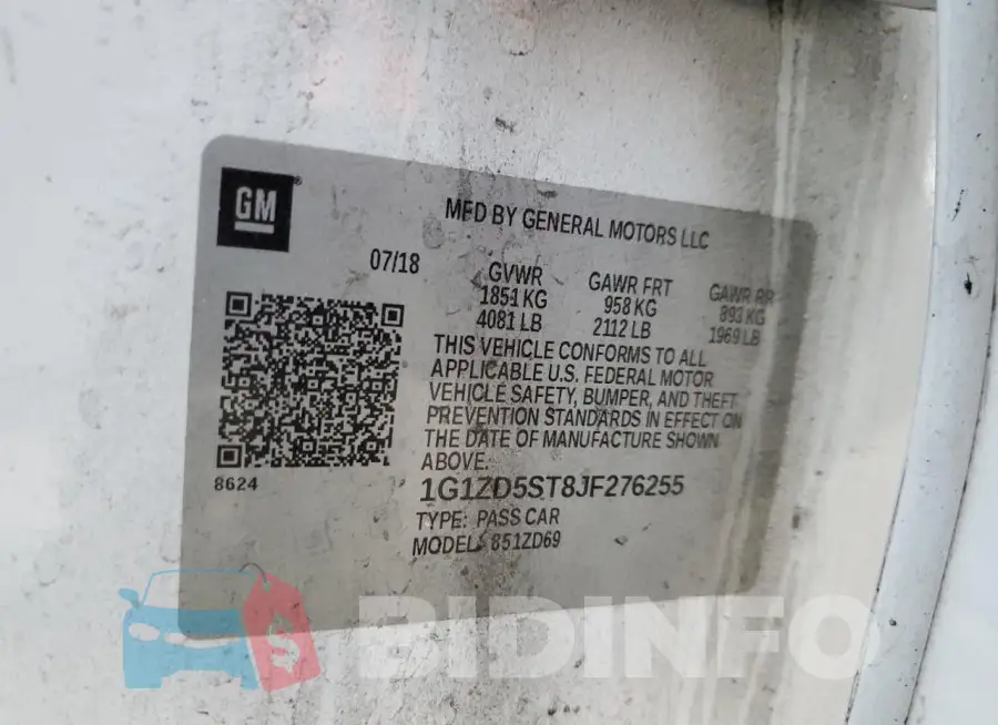 1G1ZD5ST8JF276255 Photo# 13