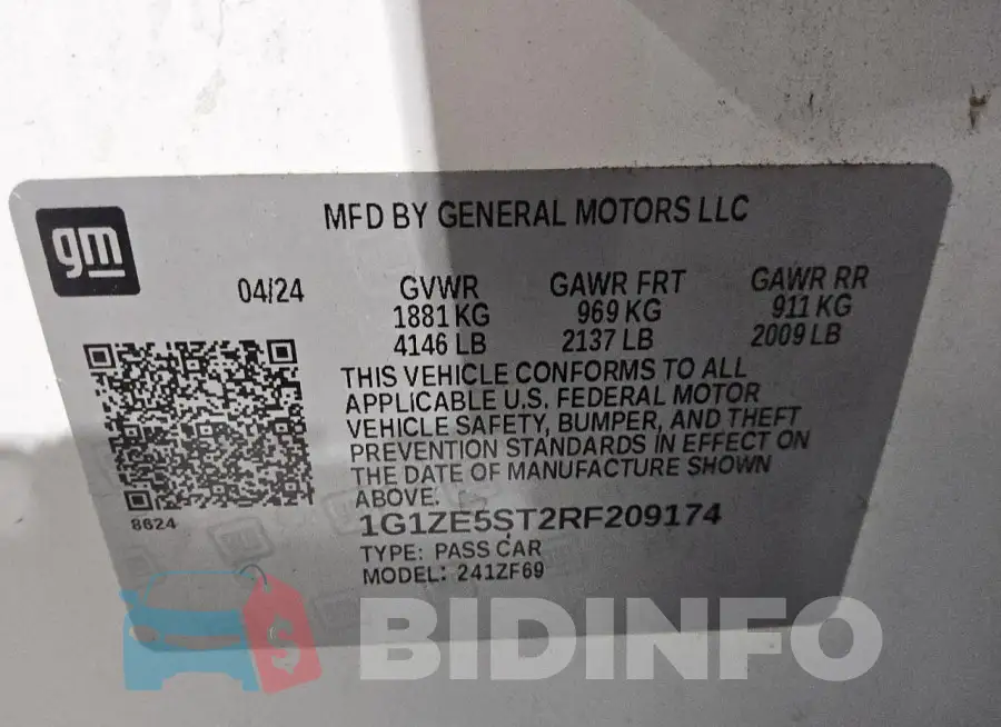 1G1ZE5ST2RF209174 Photo# 12