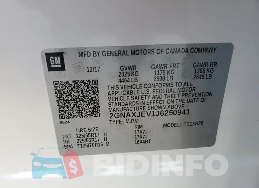 2GNAXJEV1J6250941 Photo# 13