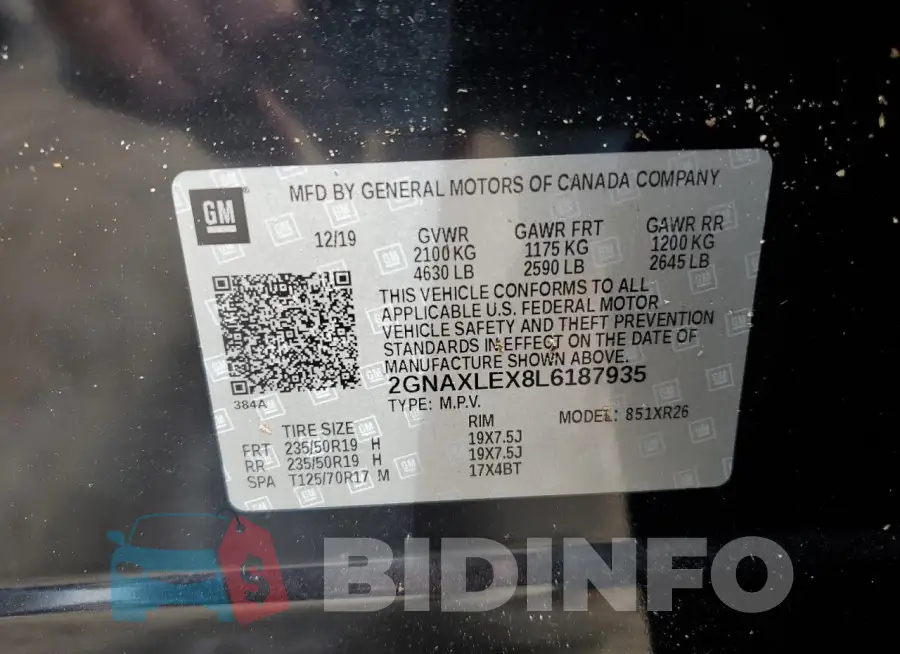 2GNAXLEX8L6187935 Photo# 14