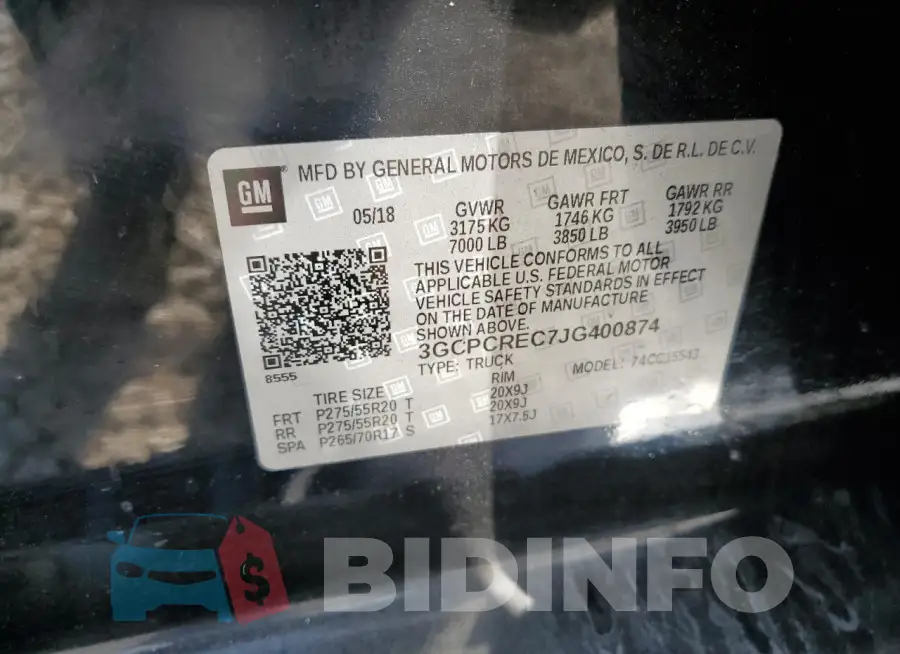3GCPCREC7JG400874 Photo# 12