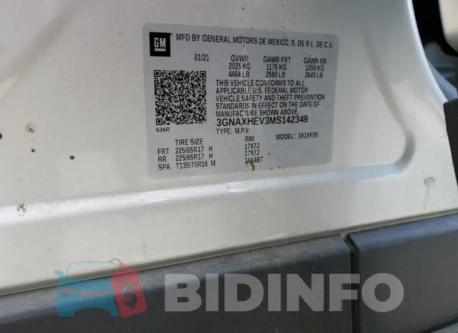 3GNAXHEV3MS142349 Photo# 13