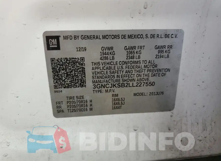 3GNCJKSB2LL227550 Photo# 12