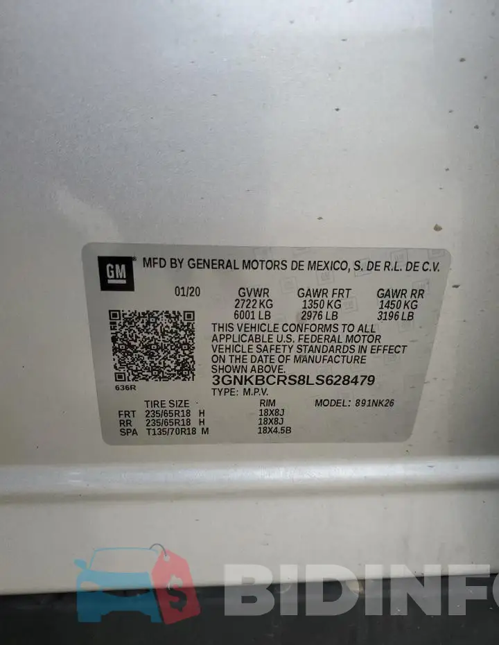 3GNKBCRS8LS628479 Photo# 13