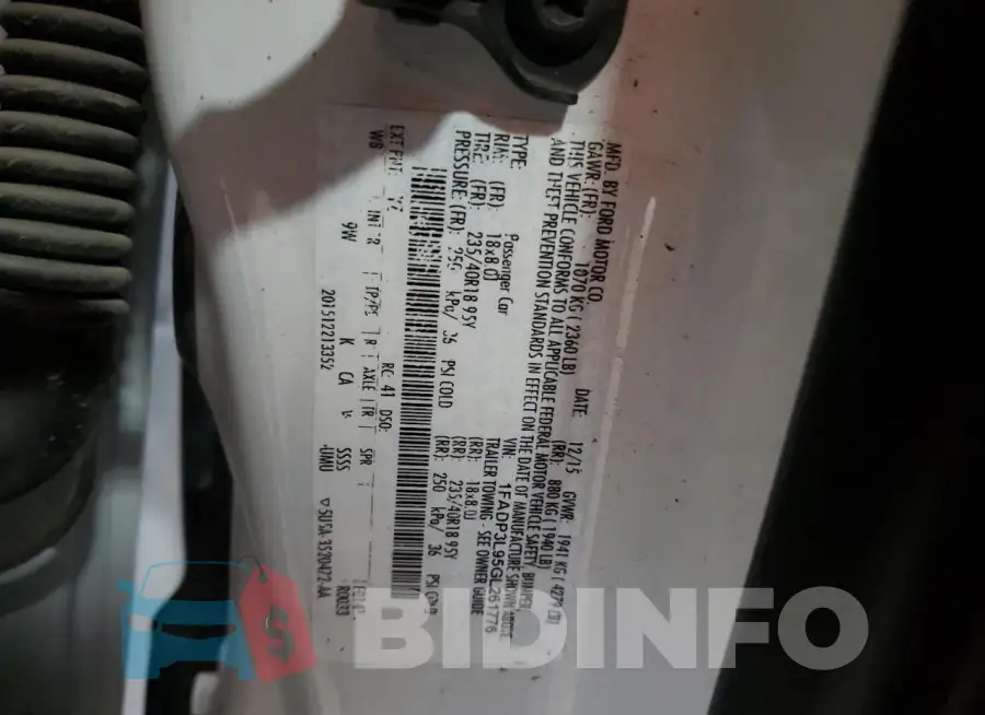 1FADP3L95GL261776 Photo# 12