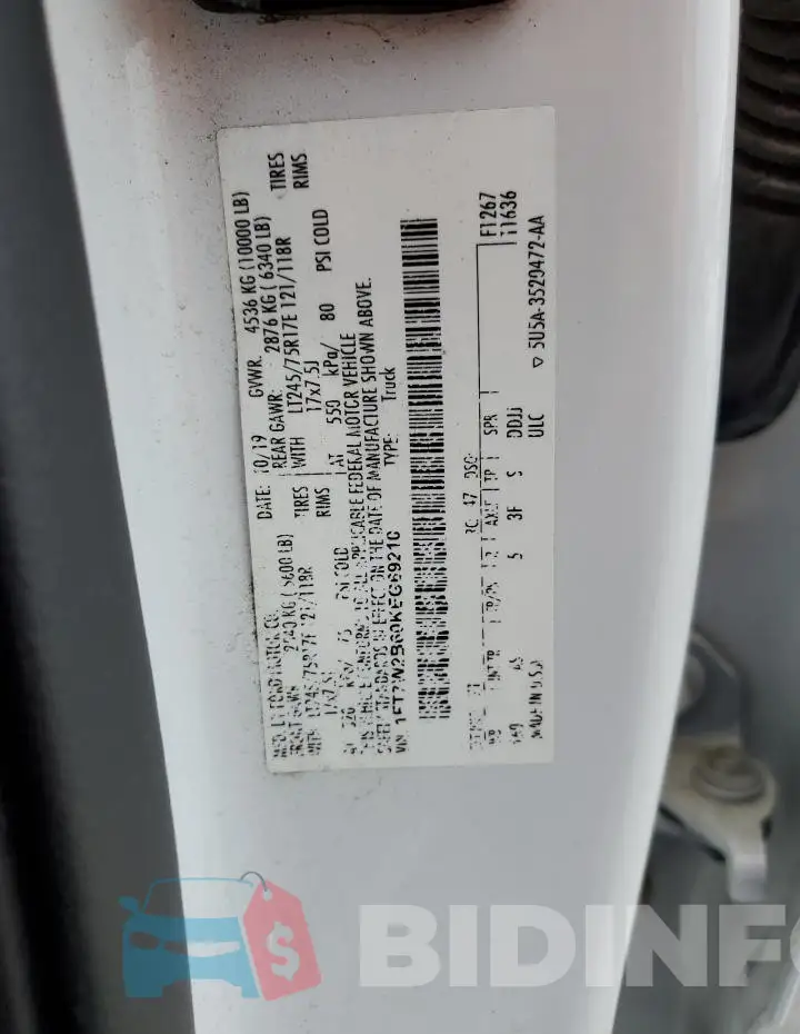1FT7W2B60KEG69210 Photo# 12