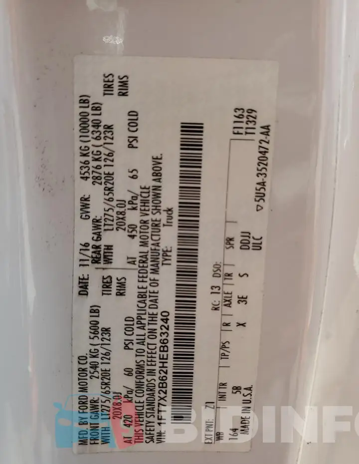 1FT7X2B62HEB63240 Photo# 13