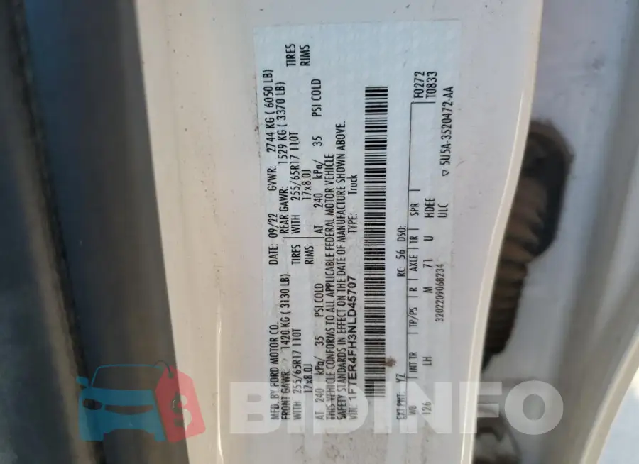 1FTER4FH3NLD45707 Photo# 12