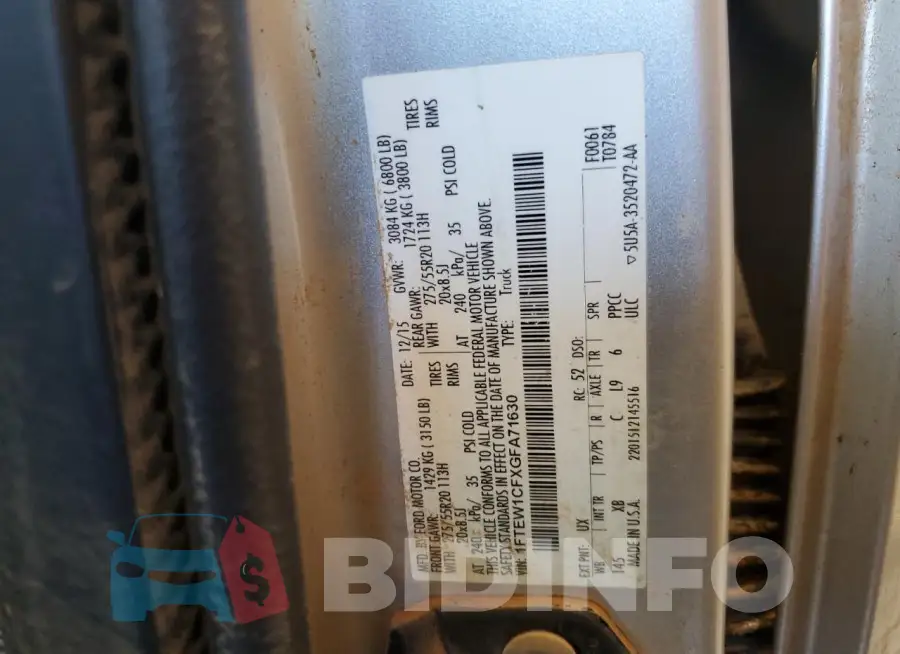 1FTEW1CFXGFA71630 Photo# 12