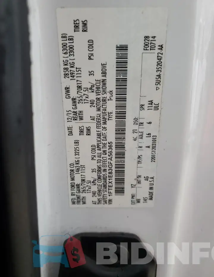 1FTEX1E83GFA56365 Photo# 12