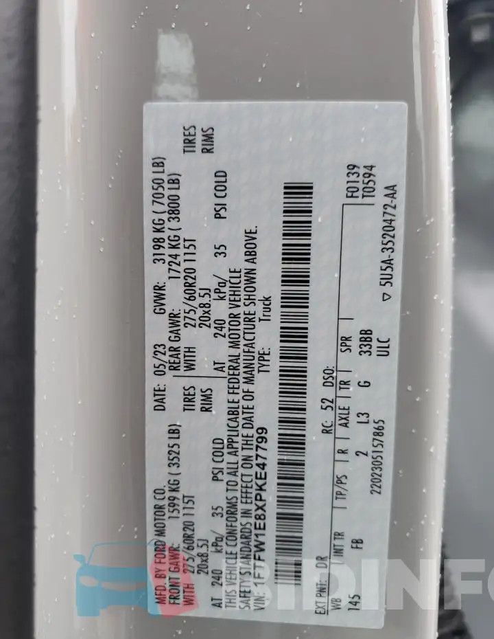 1FTFW1E8XPKE47799 Photo# 12